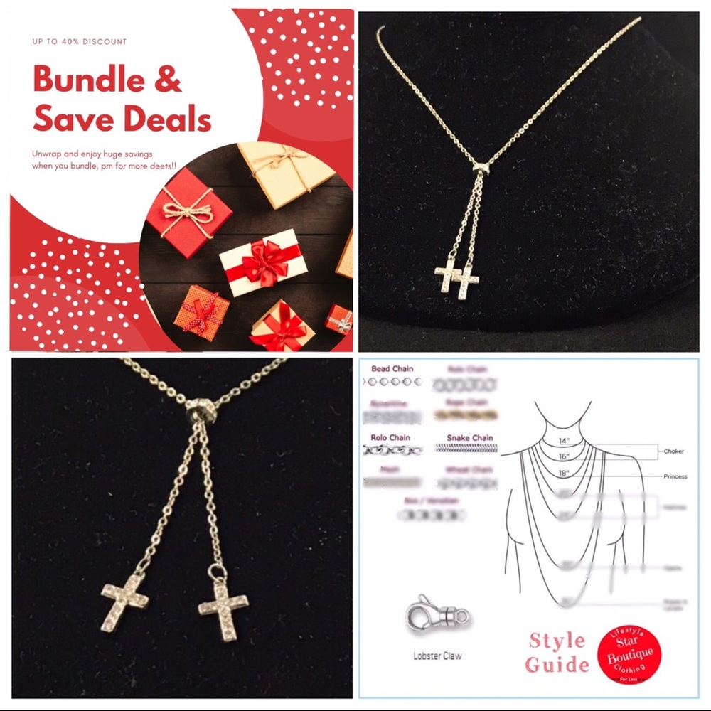 Double cross the necklace, hand crafted necklace